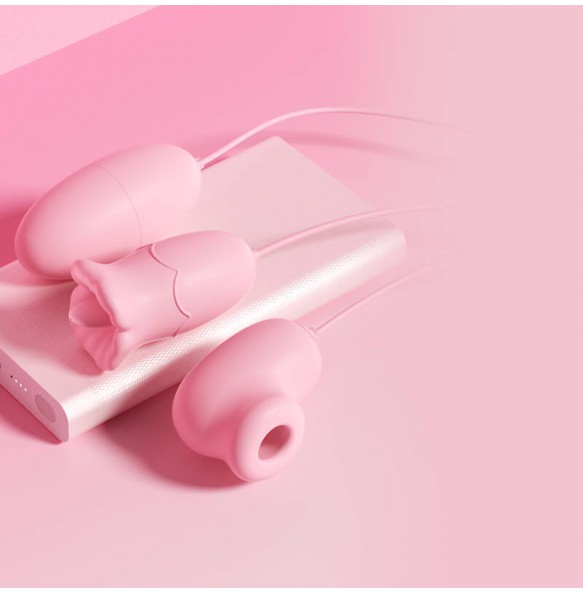MizzZee - Climax 3-Way Vibrating Eggs (USB Power Supply - Pink)
